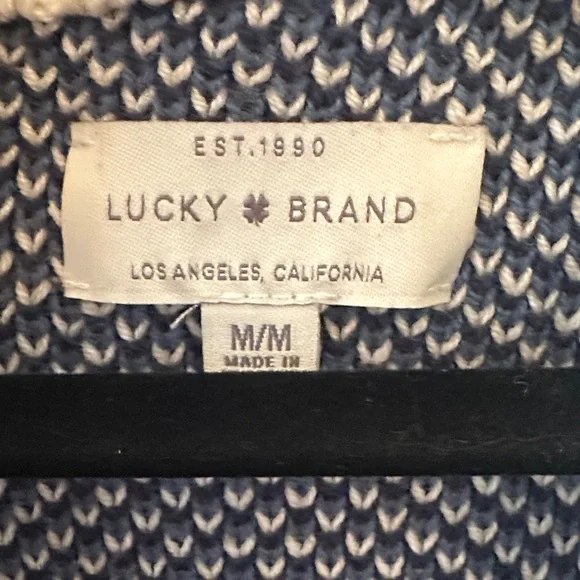 Lucky Southwest Patterned Sweater - Cream and Blue - Picture 2 of 5